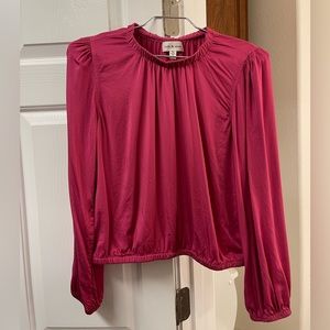 Cloth and Stone Luxe Satin Banded Blouse